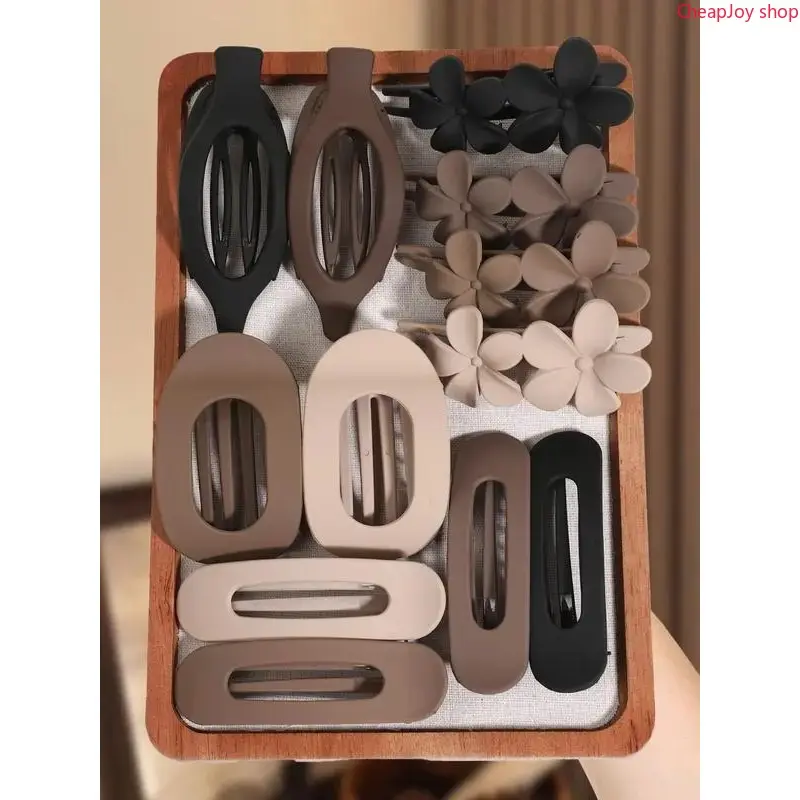 12pcs Duckbill Clip Female Back Head Flat Claw Clips,Shark Clip Flat Oval Duck Clip Princess Hair Grasp french Hairpins,Suitable for Thin Thick Hair,Matte Large,clavicular head clip,Fixation No Slipping Multicolor,Teacher appreciation gifts,Back to School