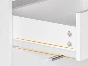 Sikaic LED Tall Nightstand with Glass Door Storage White Modern Accent Tables Modern Furniture Bedside Cabinet