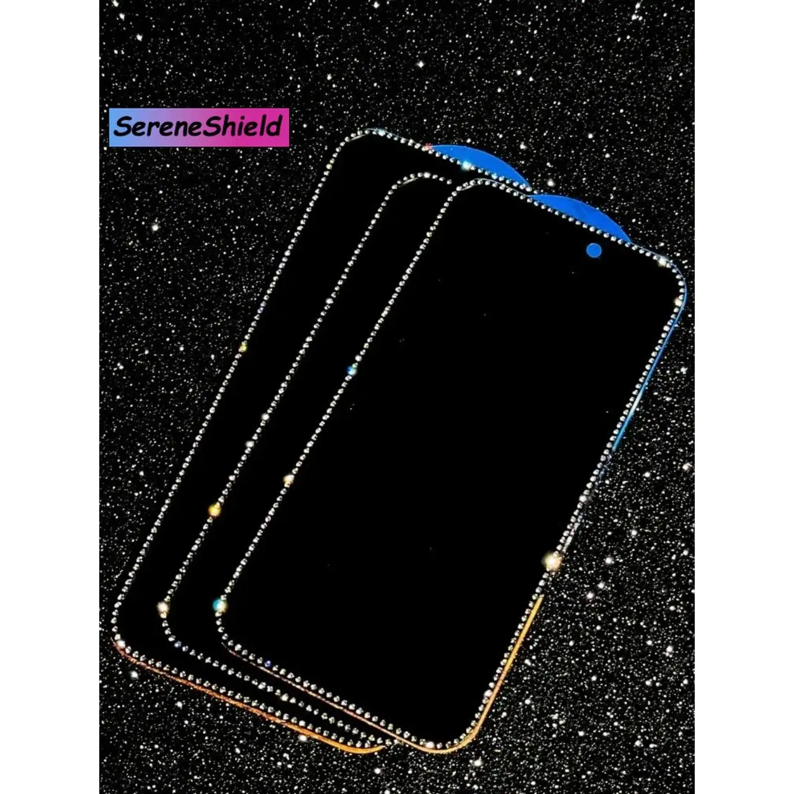 Luxury Glitter Diamond Tempered Glass For iPhone 15 Pro Max 16 14 13 12 With Rhinestone Privacy Screen Protector Front Film 11