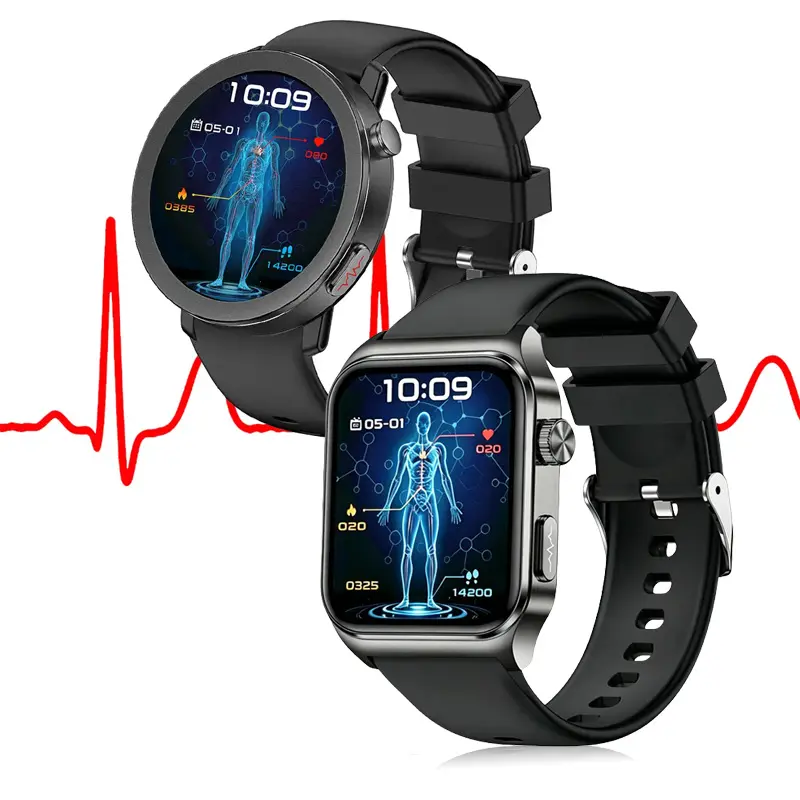 Heart Rhythm AI Health Smart Watch - 1.46 Inch HD Screen,Bluetooth Call, Message Sync,24H Heart Rate Tracking & Sleep Monitor And Recording, Body Biometric Data Recording,100+ Exercise Modes, IP68 Waterproof Fitness Tracker for Android & iOS (Black), Wear