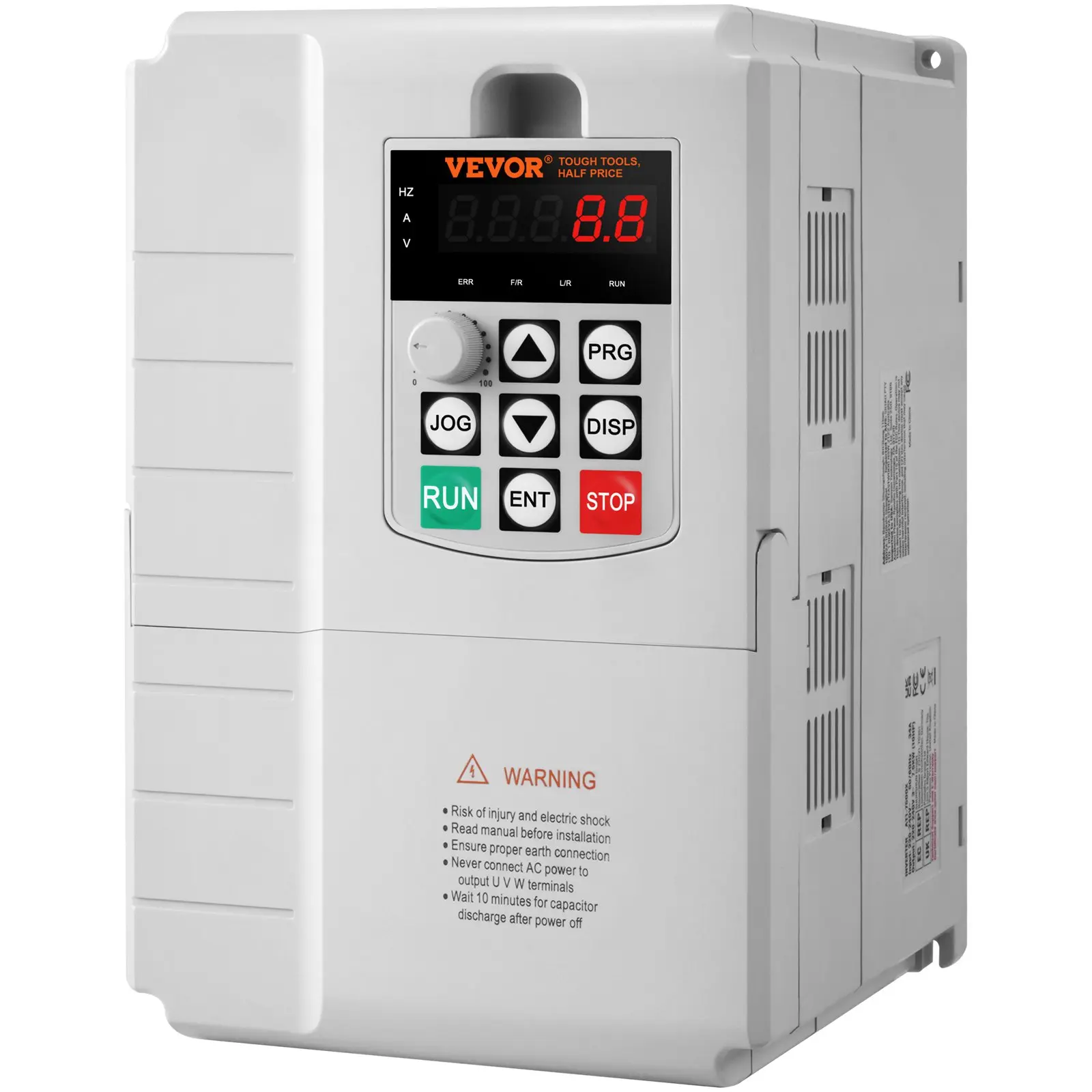 【DealsForYouDays】VEVOR 3-Phase Variable Frequency Drive - 7.5KW, 34A, 10hp Power Motor Speed Controller for Industrial Motor Regulation
