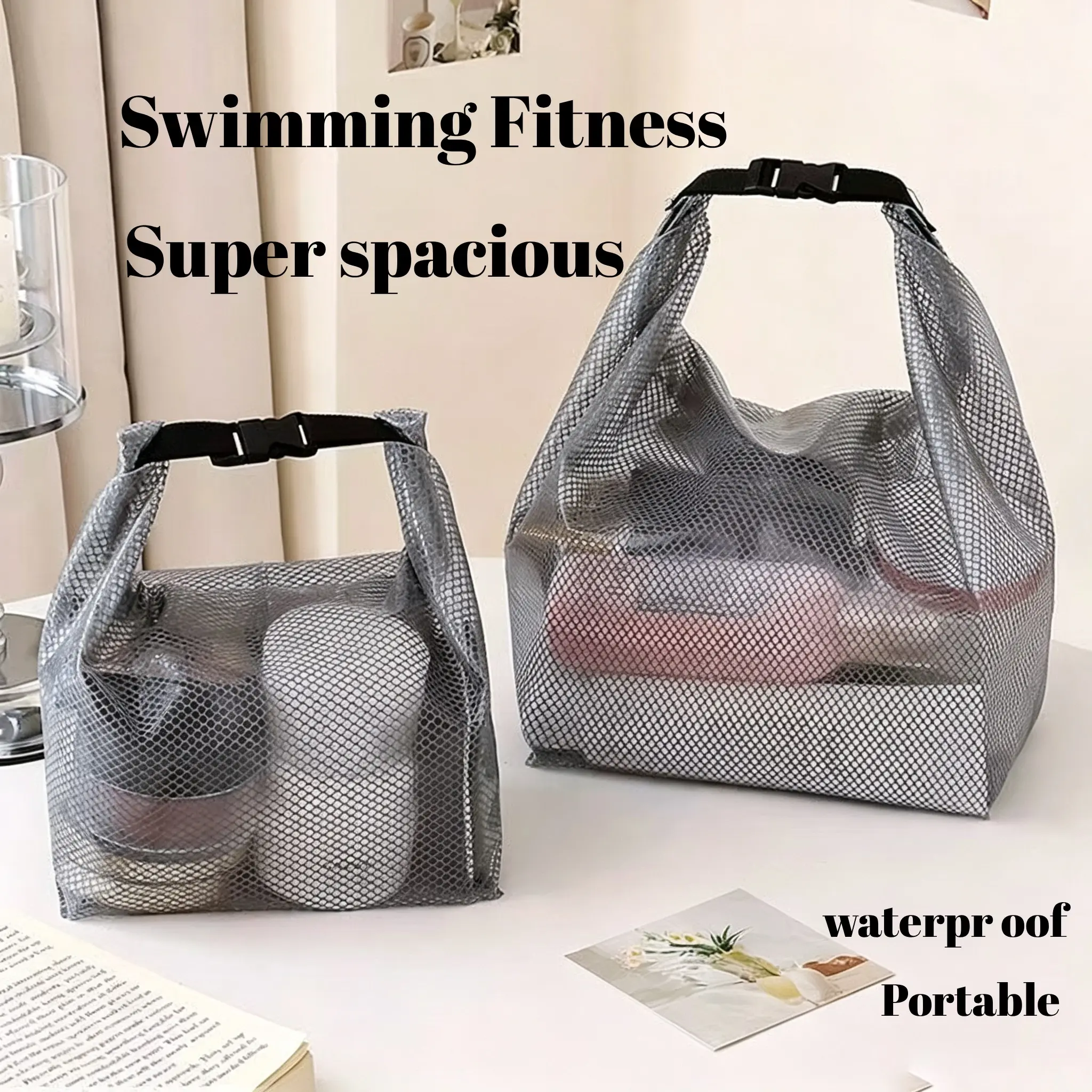 Waterproof Wet/Dry Bag - Large Unisex Drawstring Gym Sack for Swimming & Travel Gear, Foldable for Dry Storage