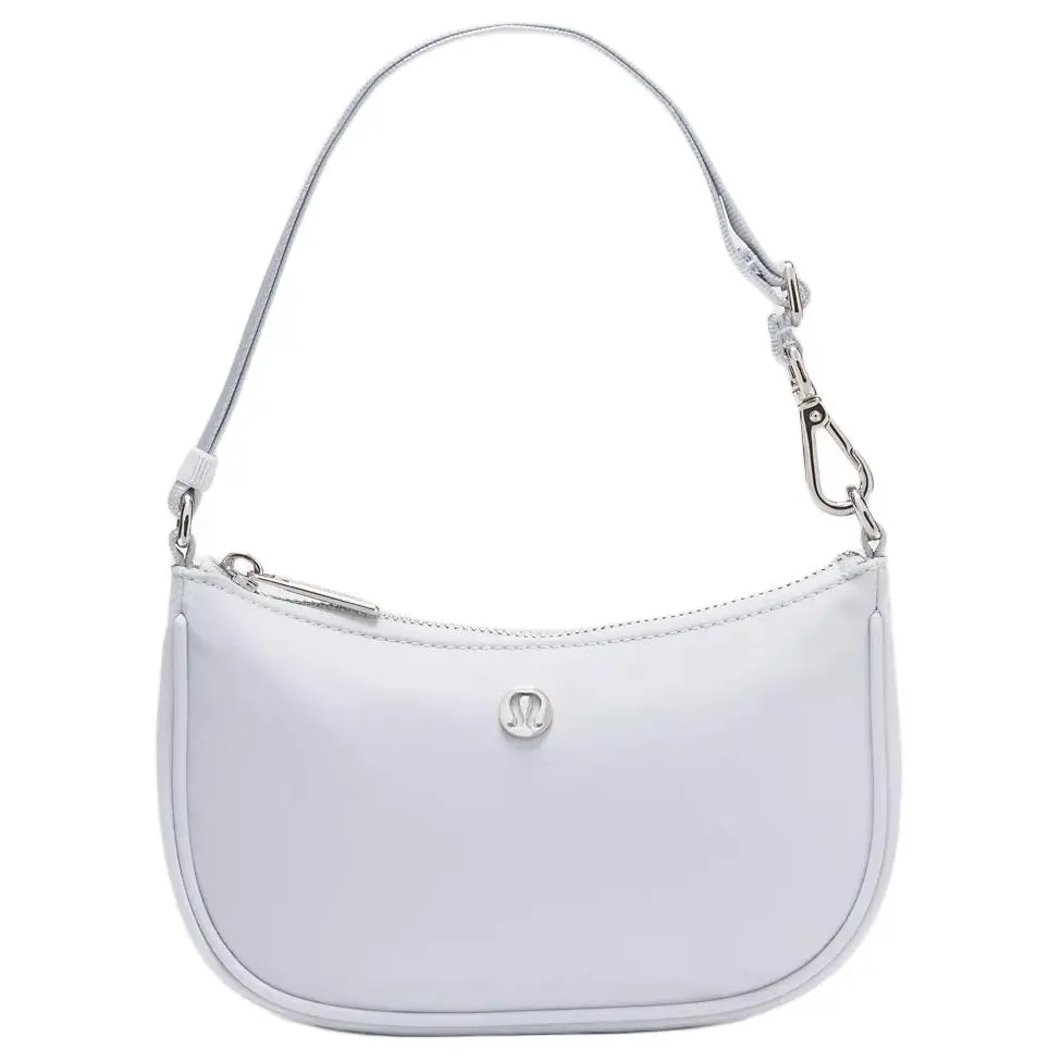 Lululemon City Essentials 1L Recycled Nylon Mini Crossbody Bag for Women, Adjustable Strap, Starch Blue