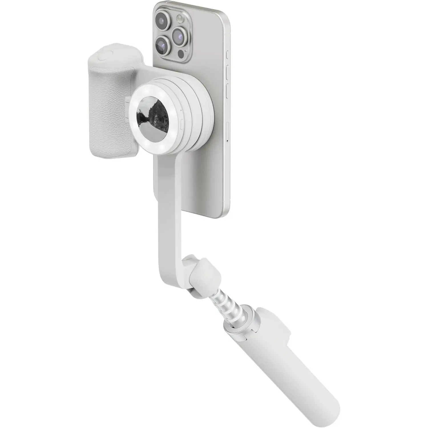 SnapSeries Content Creator Kit - MagSafe-Compatible Mobile Tool Kit for iPhone/Android, Compact Phone Grip, Adjustable LED Light, Extendable Bluetooth Tripod for Vlogging
