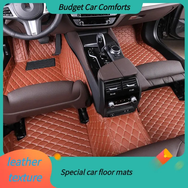 Leather PU Custom Car Floor Mat For Jaguar XF XE 2008 2013 2014 2015 2016 2018 2019 Non-Slip Waterproof Car Mats interior Accessories
