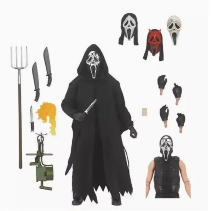Neca Scream Ghostface Killer 2nd Edition Deluxe 7 Inch Collectible Figure, Perfect for Halloween, Easter, Birthday Gifts, Party Decorations
