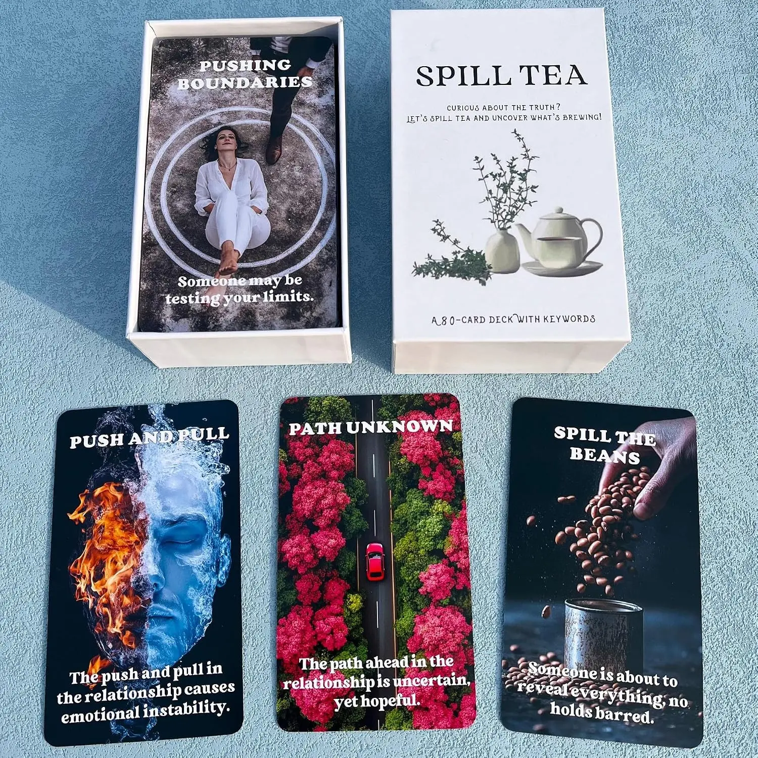 Spill Tea Oracle Card Game, 1 Box Card Game, Card Game for Adults, Funny Table Game for Family Gathering, Party Card Game, Tarot Card Game, Party Cards Game