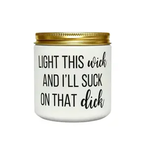 Light This Wick and I'll Suck on that D*ck Candle, Funny Gifts for Him, Valentines Day Gift, Boyfriend Gift, Gift for Husband, Funny Candle, Scented Candle