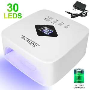 Rechargeable UV LED Nail Dryer Lamp, LED Nail Light, Quick Cure Professional Gel Polish Lamp, Gel Lamp For Nails, 3-Timer Settings, Auto-Sensor, Salon & Home Use
