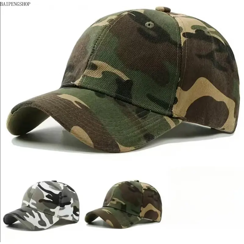 Unisex Tactical Military Camo Snapback Cap - Mens Hats, 1 Size Adjustable Dome Shape, Lightweight Breathable Army Combat Sun Hat for Paintball, Camping
