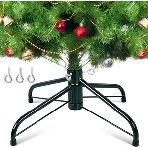 Christmas Tree Stand Base Replacement (Length16.1, Dia 1.25") for Artificial Trees up to 2-7 FT Heavy Duty Folding Dark Green Christmas Tree Stand