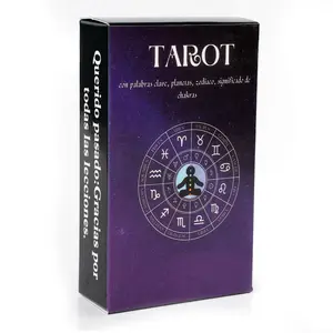 Spanish Tarot Card Game, Beginner Tarot Divination Deck, Includes Keyword Guide, Zodiac Oracle Cards, Perfect Gift, 78 Cards