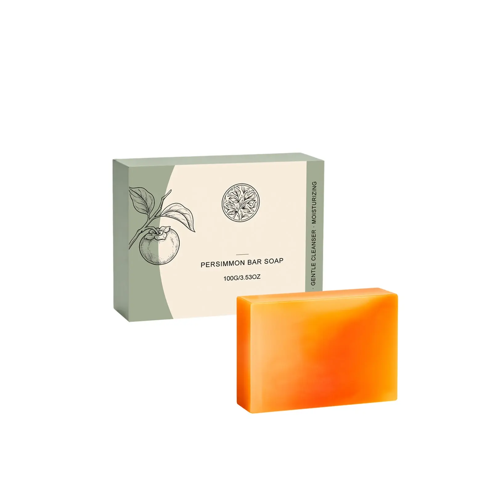Kaki Soap Daily Body Care Gentle Formula, Cleanses Skin Refreshingly, Fine Bath Foam, Rich Lather, Ideal for Everyday Use