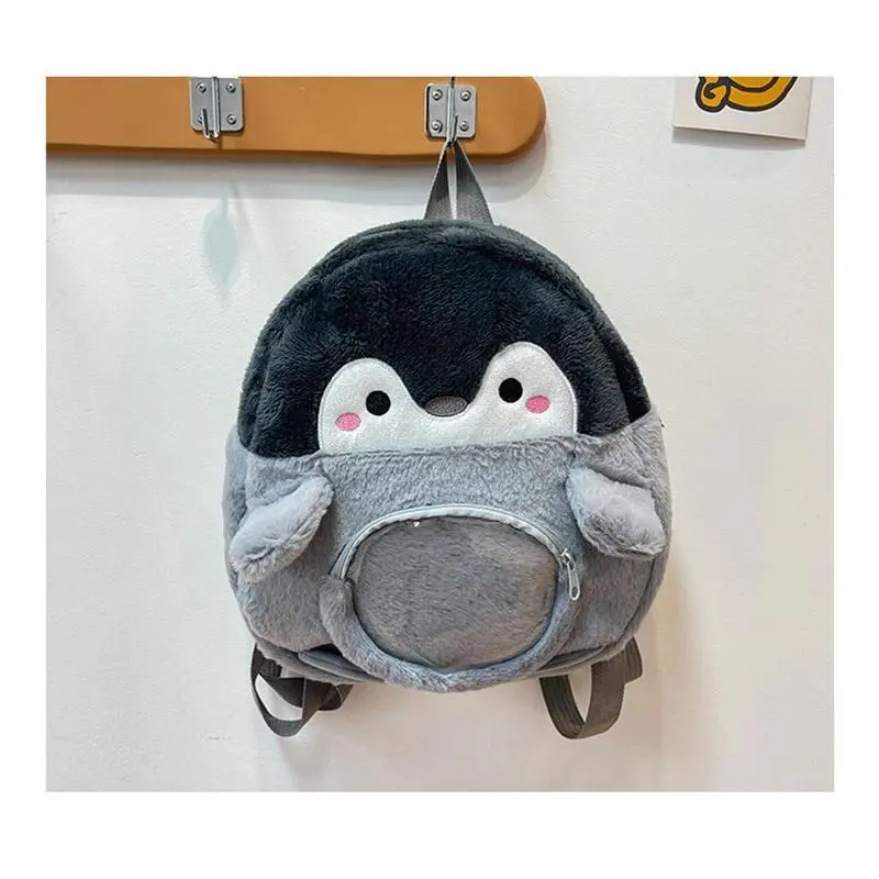 Penguin Cartoon Goth Harajuku Backpack Female Cute Jk Girl Ita Bag Doll Bag Pain Bag Action Figure Plush Mini Small School Bag