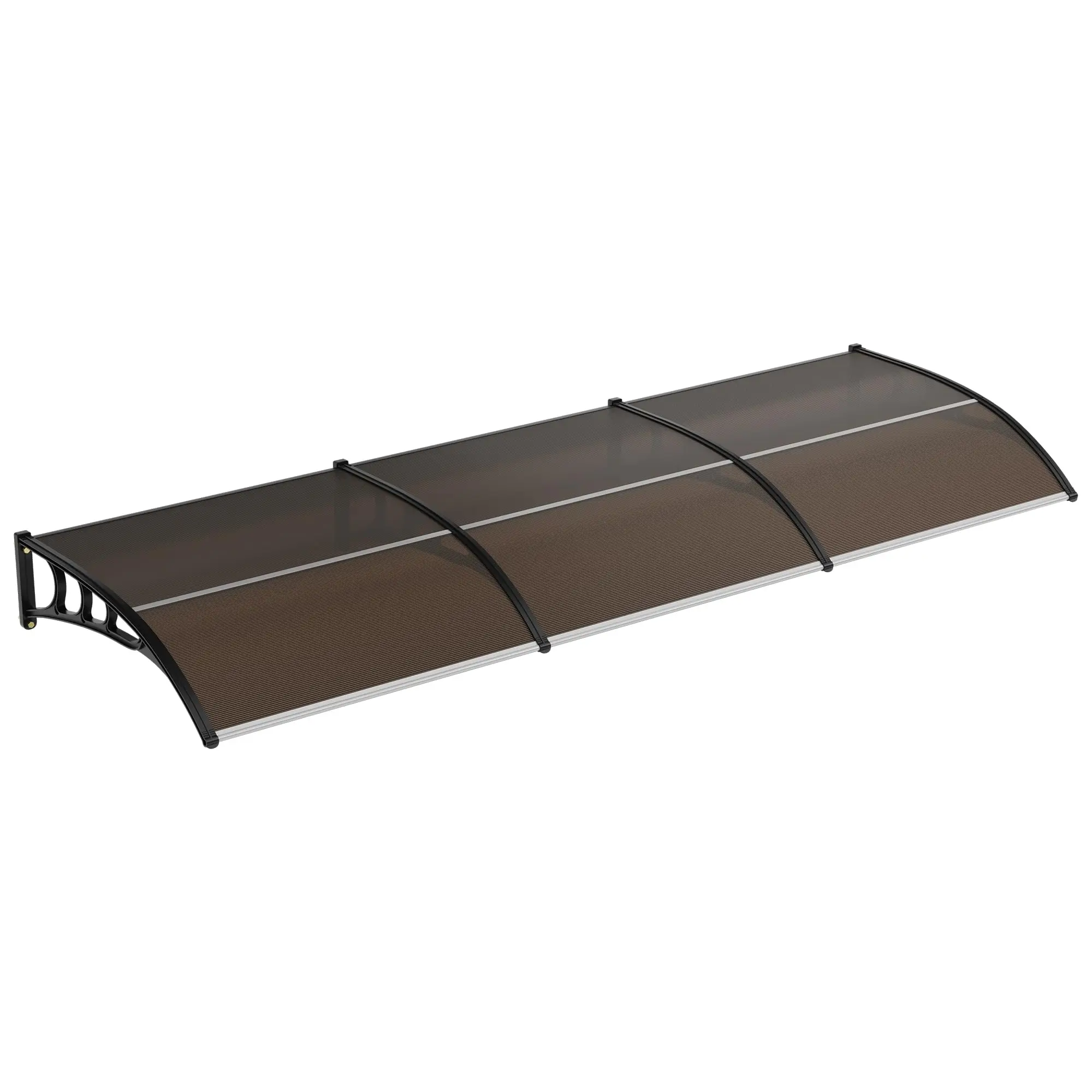 UV Rain Snow Sun Protection Polycarbonate Awning Canopy – Outdoor Door & Window Cover with Plastic Steel Brackets – Weatherproof, Durable, Easy to Install – Ideal for Porch, Patio, or Entrance