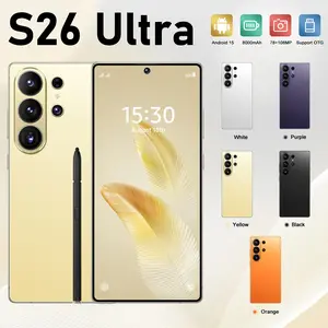 2026 New S26 Ultra 5G Android 15 Phone, 12GB RAM, 512GB Storage, 8000mAh Battery, 78MP+108MP Dual Camera, Face Unlock, Dual SIM, Full Kit