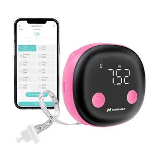 Fitdays Body Tape Measure with Bluetooth Fitdays APP for Body Fat & Muscle Measurement, LED Display,Type-C,Unlimited Users (Pink)