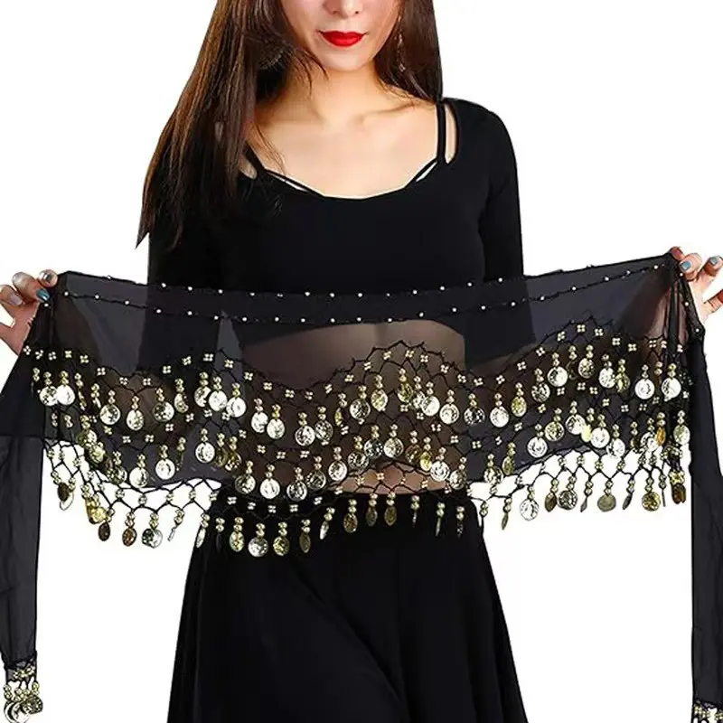 Dance Accessories Set, Belly Dance Waist Chain, Dance Belt, Scarf Waist Cinch, Practice Waist Towel, Coin Waist Chain, Indian Dance Costume