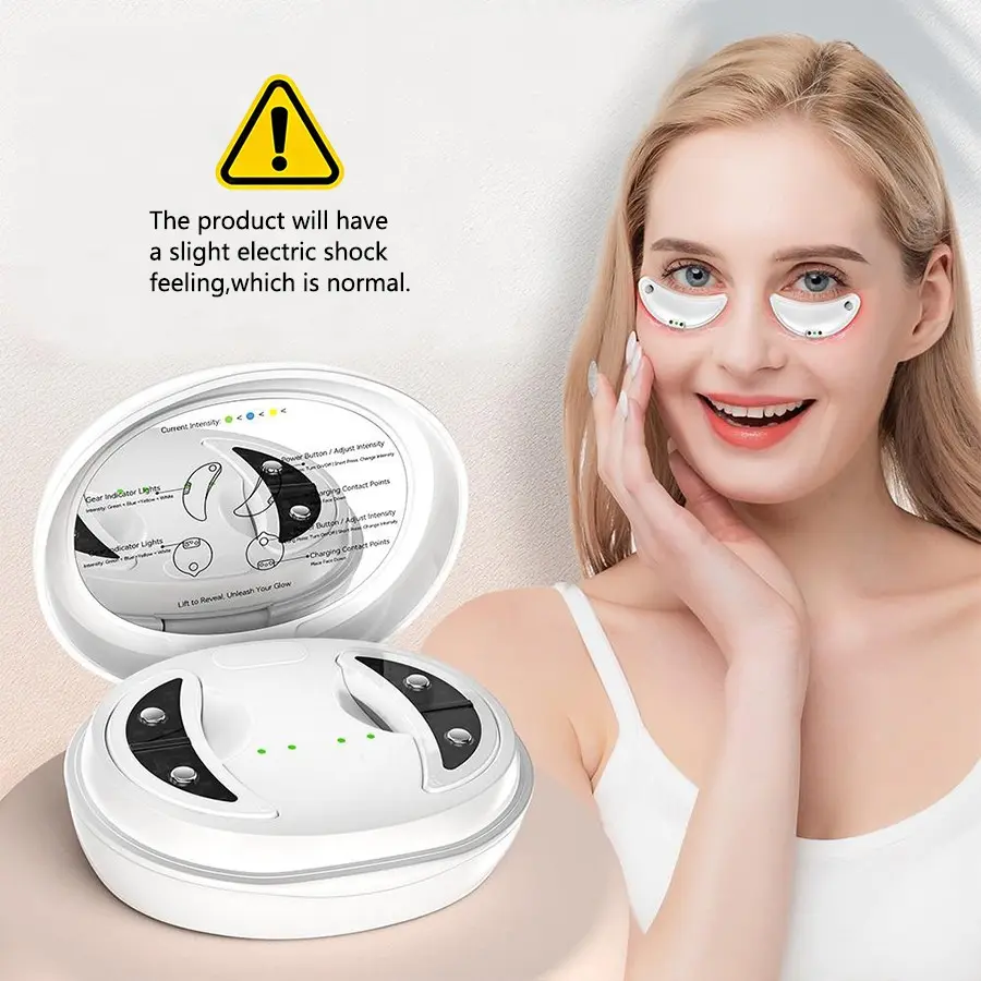 Electric Eye Massage Device Facial Beauty Massagers with Micro-Current, Light and Portable Charging, Reduce Dark Circles and Eye Bags, Type-C Charging Eye Beauty Artifact