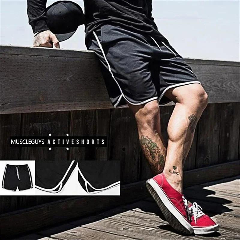 Kyn Apparel Summer Cool Breathable Quick Dry Casual Shorts Gym Bodybuilding Fitness Training Pants Mens Elastic Waist Mesh Sport Short Pants