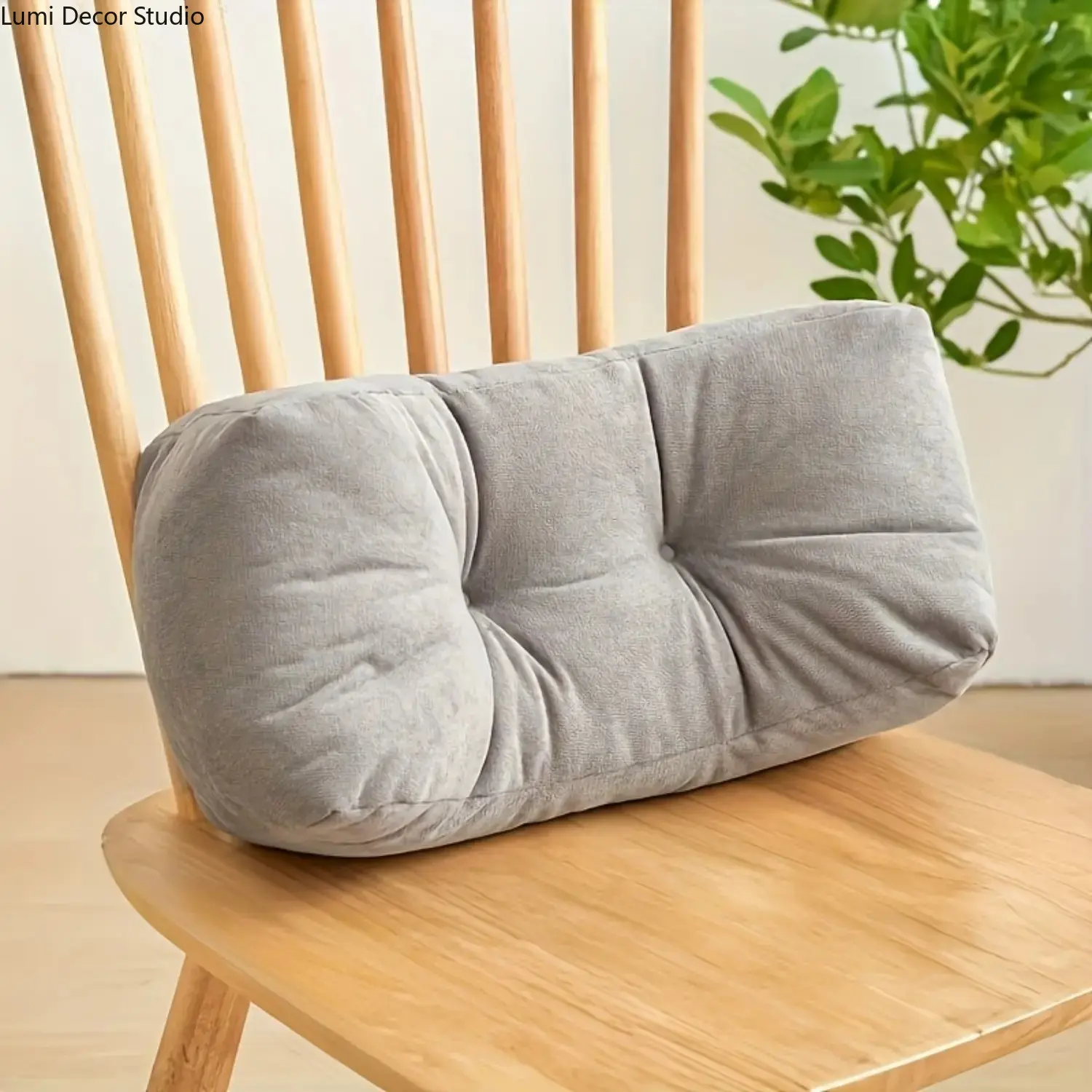 Ergonomic Lumbar Pillow Made with Soft Memory Foam - Back Support Cushion with Adjustable Strap for Office Chair, Travel, and Home Comfort, Synthetics, Memory Foam Core, Woven Fabric, Travel/Study/Home, Backrest, With Cushion, Padded Backrest
