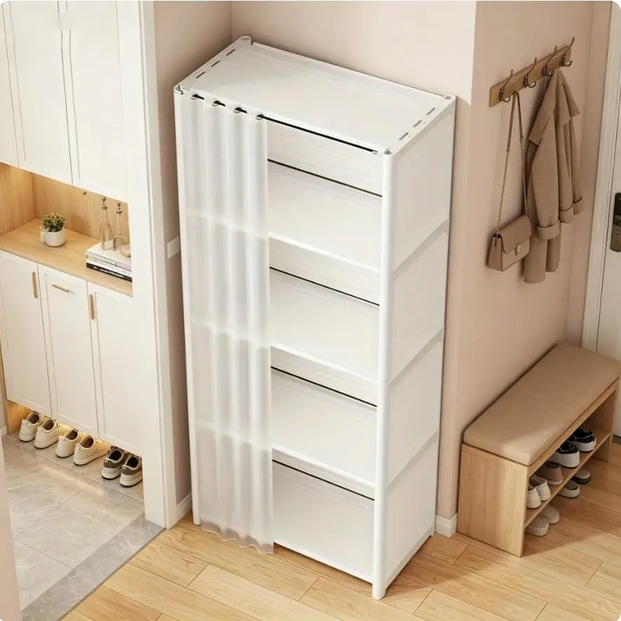 Multi-Functional Easy Install Simple Clothes Storage Cabinet, Ideal for Office, Classroom, Living Room, Bedroom, Dormitory, Clothing Organization