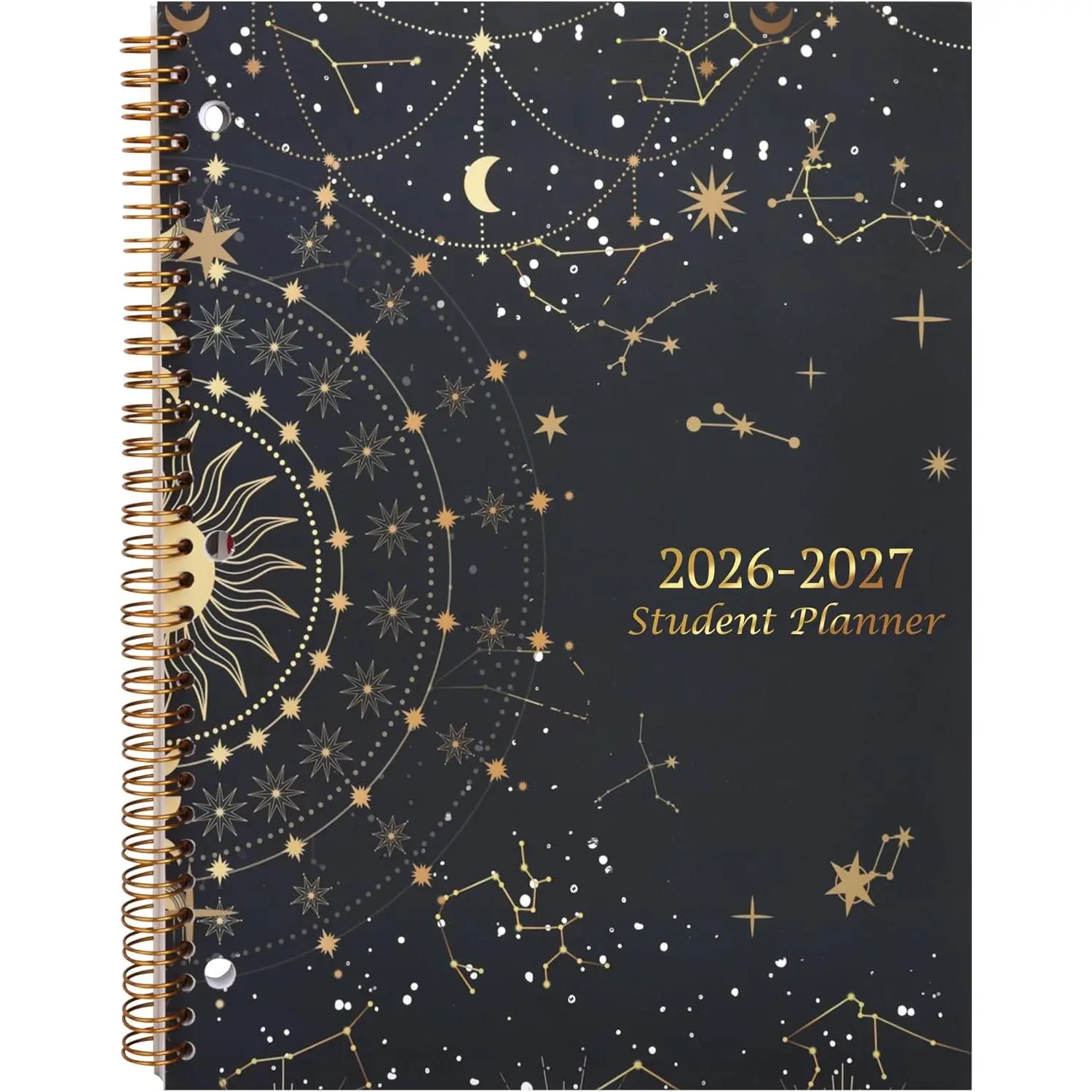 Student Planner 2026-2027 - Monthly and Weekly School Planner 2026-2027 for Middle & High School, Aug 2026 - Jun 2027, 8.2" x 10.7", Student Calendar Academic Year with Thick Paper, 3-Hole Punched & Stickers - Galaxy