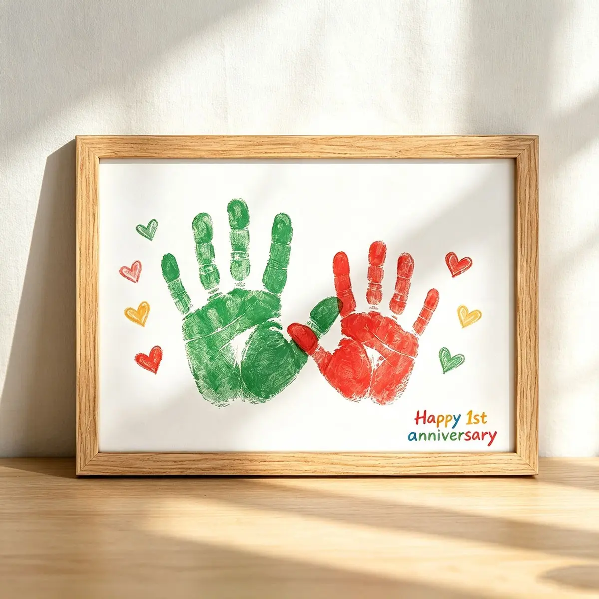 DIY Handprint Art Wooden Frame Gift Set, Home Memorial, Baby Baptism, Gender Reveal Party, Anniversary, Birthday, Christmas Decor, Pet Footprint Ornament