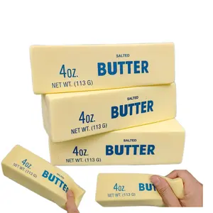 Butter Shaped Squishy Toy, 1 Count Wet Soft Slow Rising Silicone Squeeze Toy, Stress Relief Salted Butter Stick, Pinch Family Squishy Toy, Fidget Toys