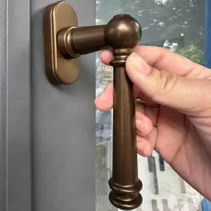 Vintage Bronze Color High-Quality Aluminum Alloy Window Handle, Smooth Single-Hand Operation, Retro Style Door Handle, Easy to Open