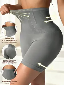 Women's Plus Size High Waist Shapewear Pants, Elastic Slimming, Comfortable Fit, Ideal for Daily Wear, Cycling, Parties, All Seasons