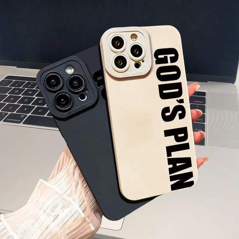 A Minimalist Black And Ivory White Pupil Eyelet Phone Case With English Letters, Suitable For Apple iPhone 17 16 15 14 13 12 11 XS XR X Mini Plus Pro Max 16E Series, Durable Phone Cover, Cute Gift