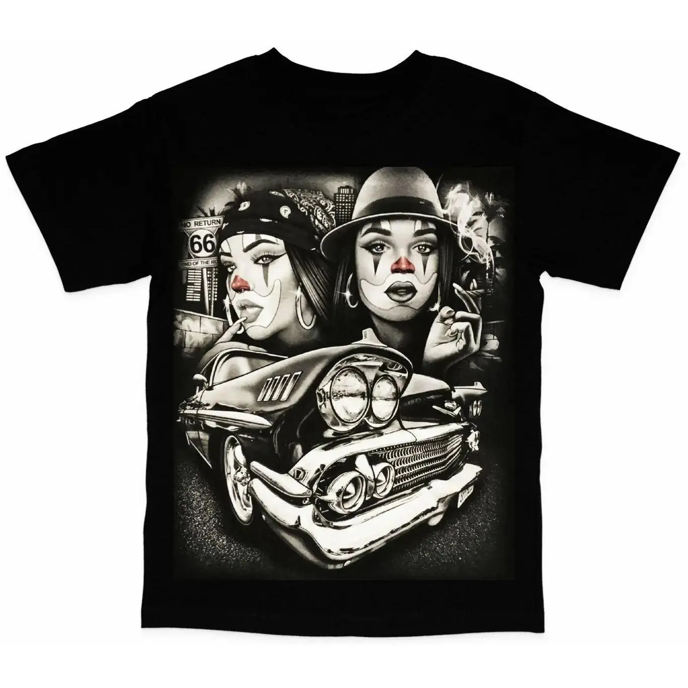 Tears Of A Clown Chola With A Lowrider Bomba Mens T-Shirt Menswear Top