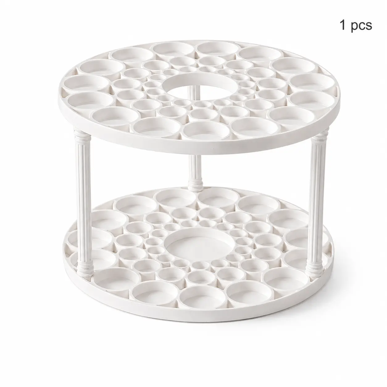 360-Degree Rotating Lightweight Makeup Brush Holder, Countertop and Desk Cosmetic Organizer Box, Space-Saving Storage for Beauty Tools, Art Supplies, Kitchen Small Accessories