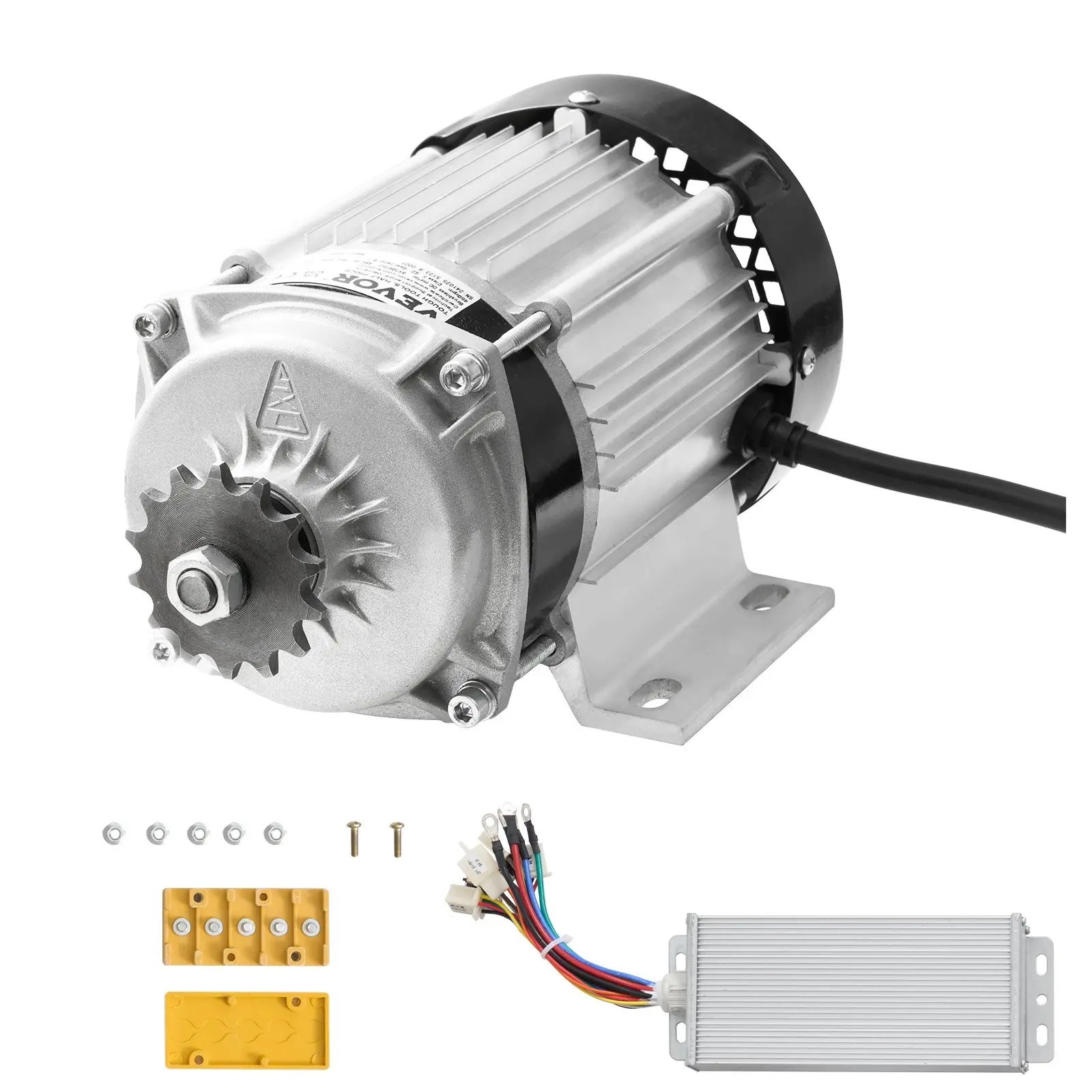VEVOR 750W Pure Copper Brushless DC Motor Kit - 48V, 2700rpm, High Torque Motor with Upgraded Speed Controller for Go Karts, E-Bike, 750W Power DIY Enthusiasts' Outdoor Safe Builds