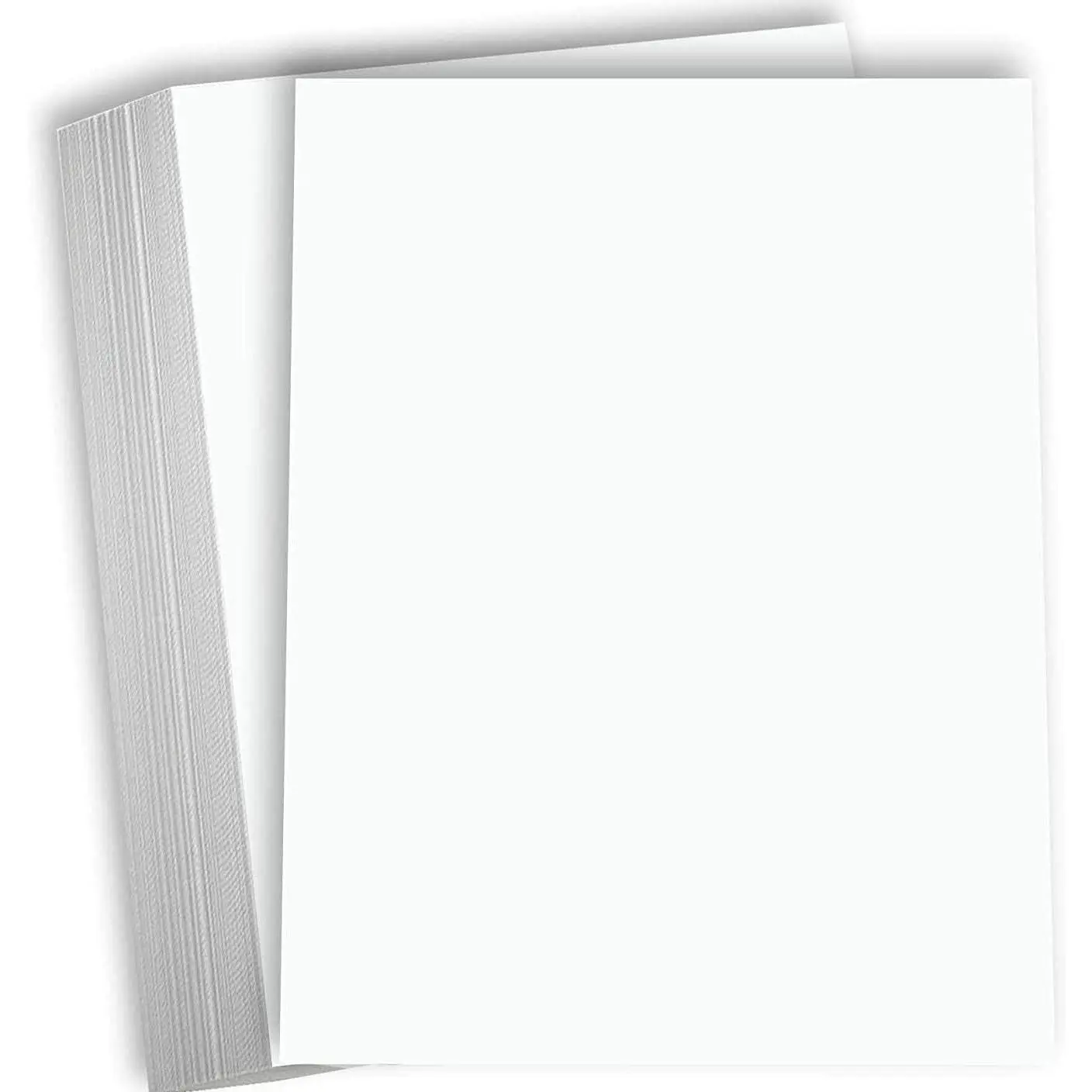 Bright White Heavyweight Cardstock - 8.5x11 in Standard Size Blank 100 lb Cover Paper, 50 Pack for Brochure Printing Use