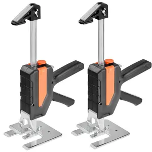 VEVOR Labor Saving Arm Jack, 2 PCS 440 lbs Bearing Capacity, Lifting up to 9.3, Metal Hand Lifting Jack Tool with Magnetic Level, 2 Adjustment Modes, for Door, Window, Furniture, Woodworking, Black