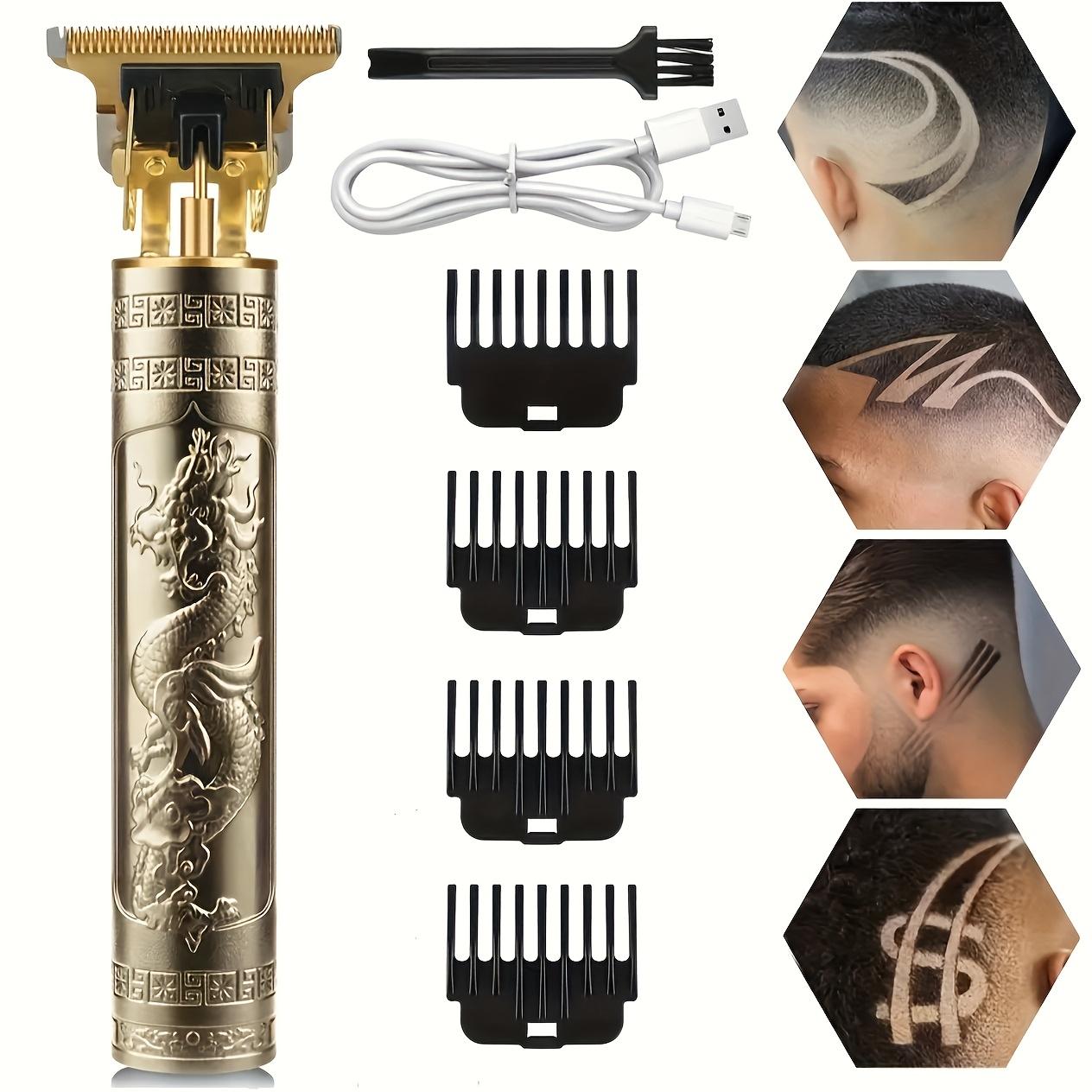 [Perfect Styling Tool] Men's Hair Clipper And Beard Trimmer Professional Set, Practical And Portable With Strong Endurance To Help You Create A Perfect Look For A Long Time!(All Metal Body, Metal Head, Gold, Black, Bronze)