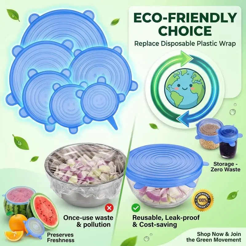 6pcs Food-Grade Airtight Storage Containers with Lids, Stackable Design, Reusable, Freezer & Fridge Safe, Ideal for RV Outdoor Use