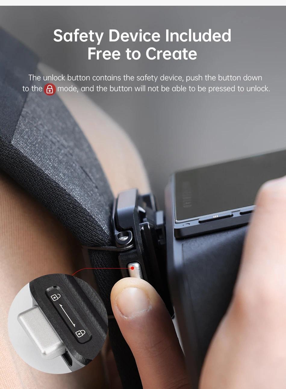 Ulanzi x Falcam F38 Quick Release System for Backpack & Shoulder Strap, upgraded Backpack Clip Kit, Shoulder Strap Mount for Gopro Sony Canon Nikon DSLR Camera Cage Quick Release Kit Base Arca-Swiss