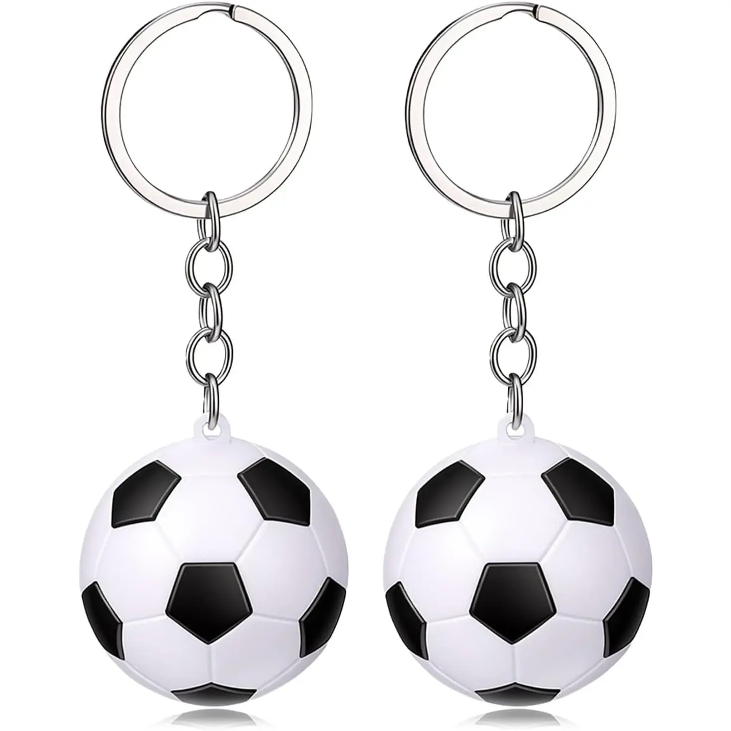 2 count Soccer Ball ,  Mini Soccer Bag Charm  Ball Theme for Backpack, Key Ring Gifts for Men, Soccerball  for  Backpack