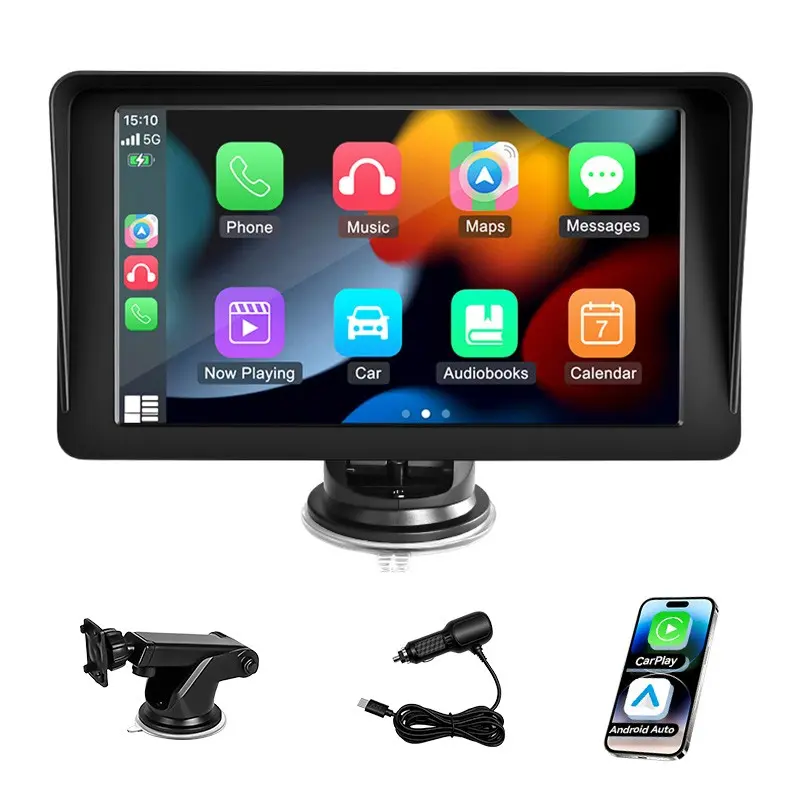 Venbes 6.3 Inch Car Display Screen, Wireless Carplay Player Android Auto, Rear Camera, Bluetooth-compatible, Touchscreen, Compatible with All Vehicles