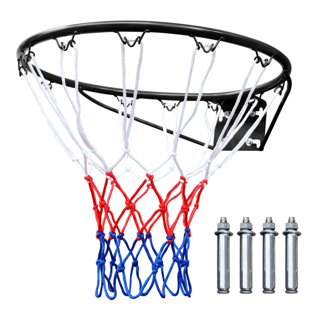 18-Inch Basketball Rim - Rust-Proof Steel Weatherproof Hoop, Sturdy Universal Replacement Rim, Easy Self-Installation Wall/Door Mount, Indoor-Outdoor Backyard Use Ball Sports Equipment