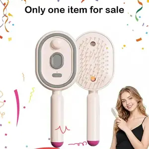 Quickly Smooth Frizzy Hair, Wireless Self-Cleaning Steam Comb, Rechargeable Warm Mist Humidifying Brush, Portable Travel Hair Care Tool