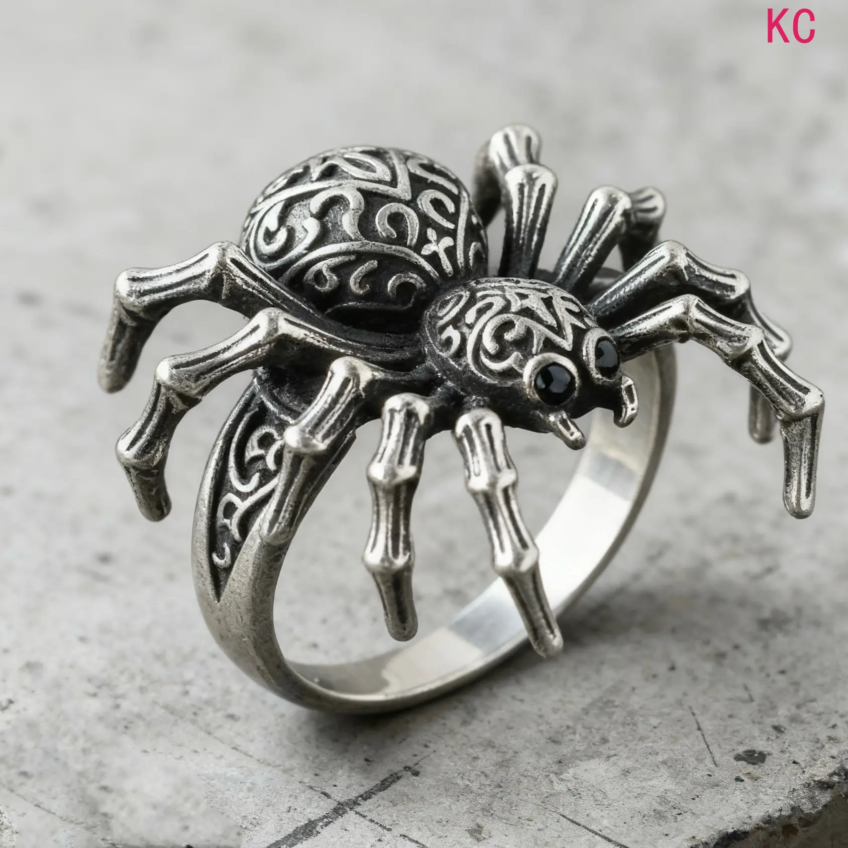 Eco-Friendly Alloy Spider Ring, Bold Creative Animal Shaped Finger Jewelry For Women Daily Outfit Matching