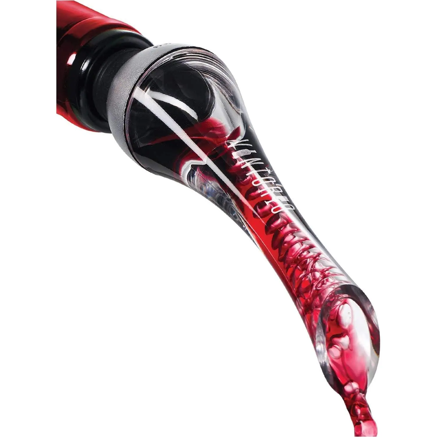 Vintorio Wine Aerator Pourer, Premium Silver Aerating Pourer & Decanter Spout