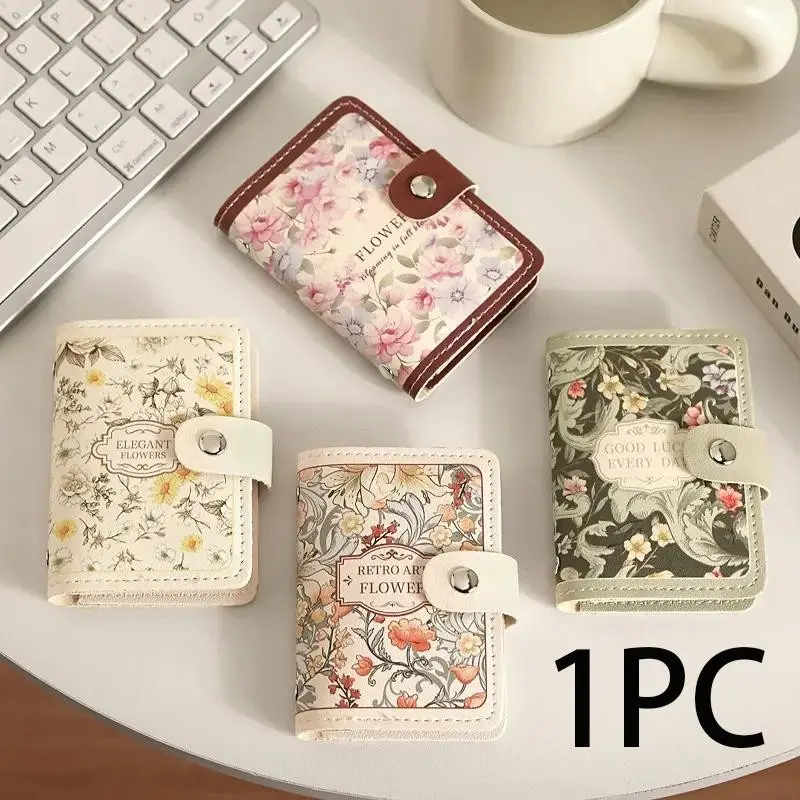 Floral Pattern Casual Card Holder, Travel Card Holder, Multi-Card Slot, Large Capacity, Credit Card Organizer, Card Bag