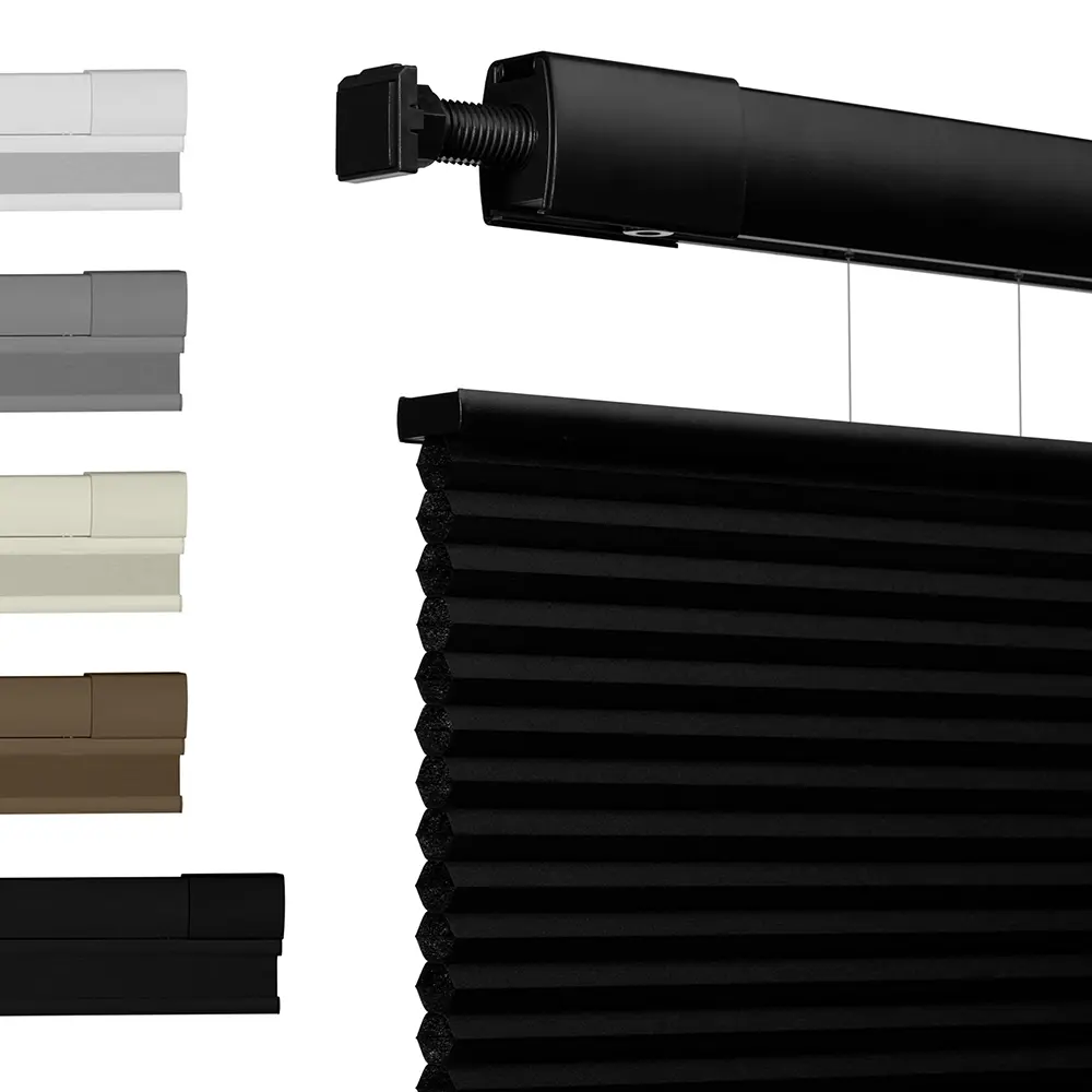 High-Quality Fabric Cordless Blackout Cellular Honeycomb Blinds - Spunlace, Wrinkle Resistant, Durable, Top Down Bottom Up Operation, No Drill No Tools Easy Window Installation