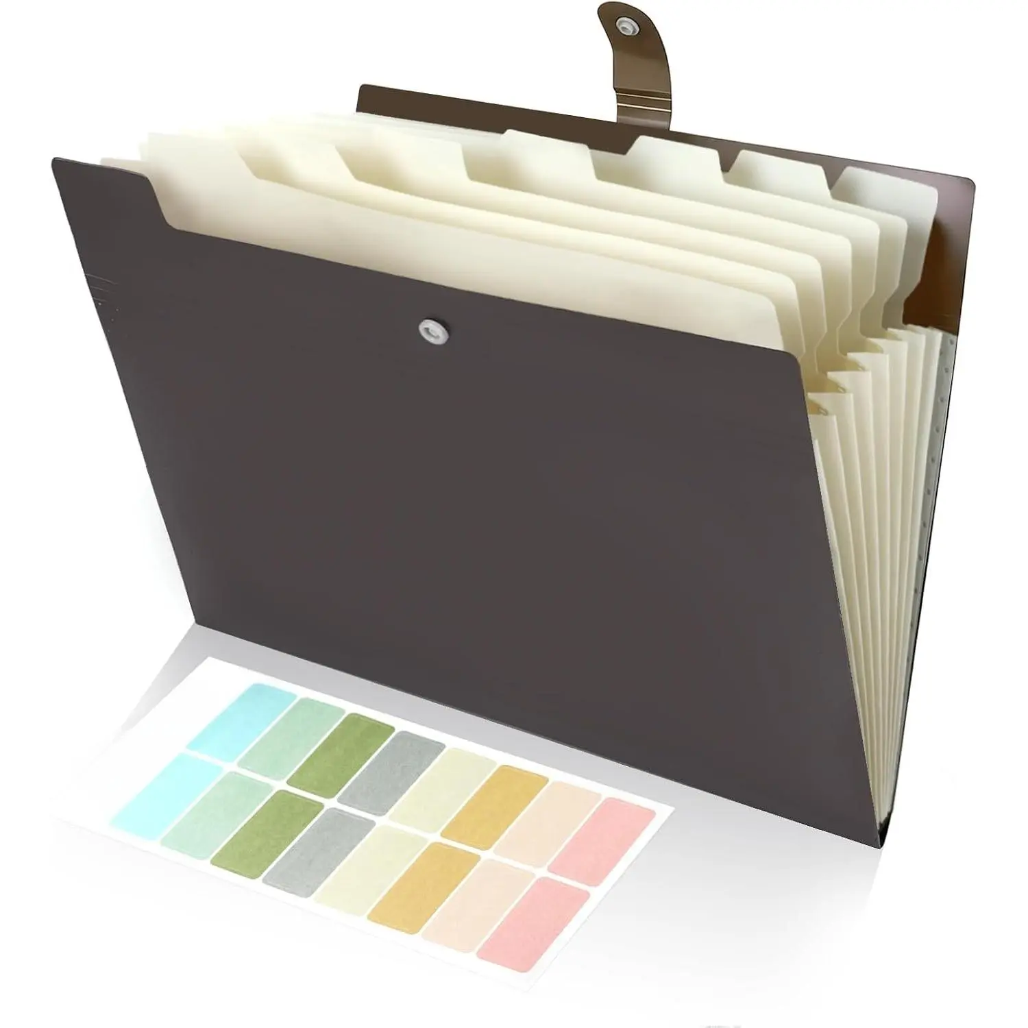 Expanding Organizer File Folder, Letter Size Expandable 8 Pockets Expanding Organizer Accordion File Folders with Labels A4 Paper Document Organizer for  School Office Supplies