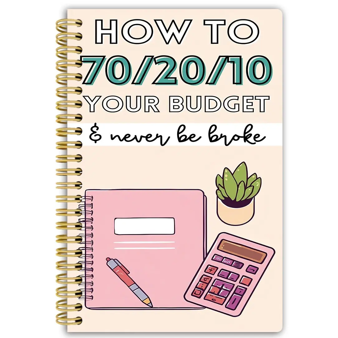 Family Financial Planning Spiral Notebook, Expense Tracking, Income Record, Savings Goals, Adult Home Office Finance Manual